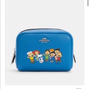 Coach Peanuts Mini Boxy Cosmetic Case Snoopy